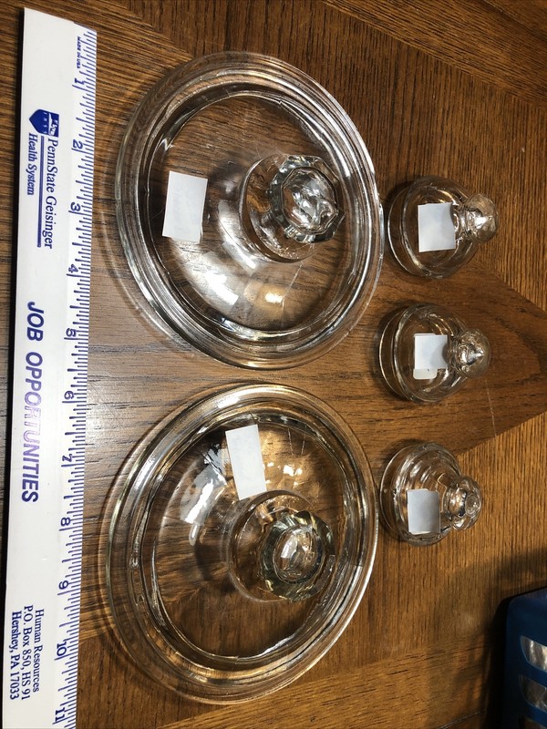 Candy Tobacco Jar Glass Lids