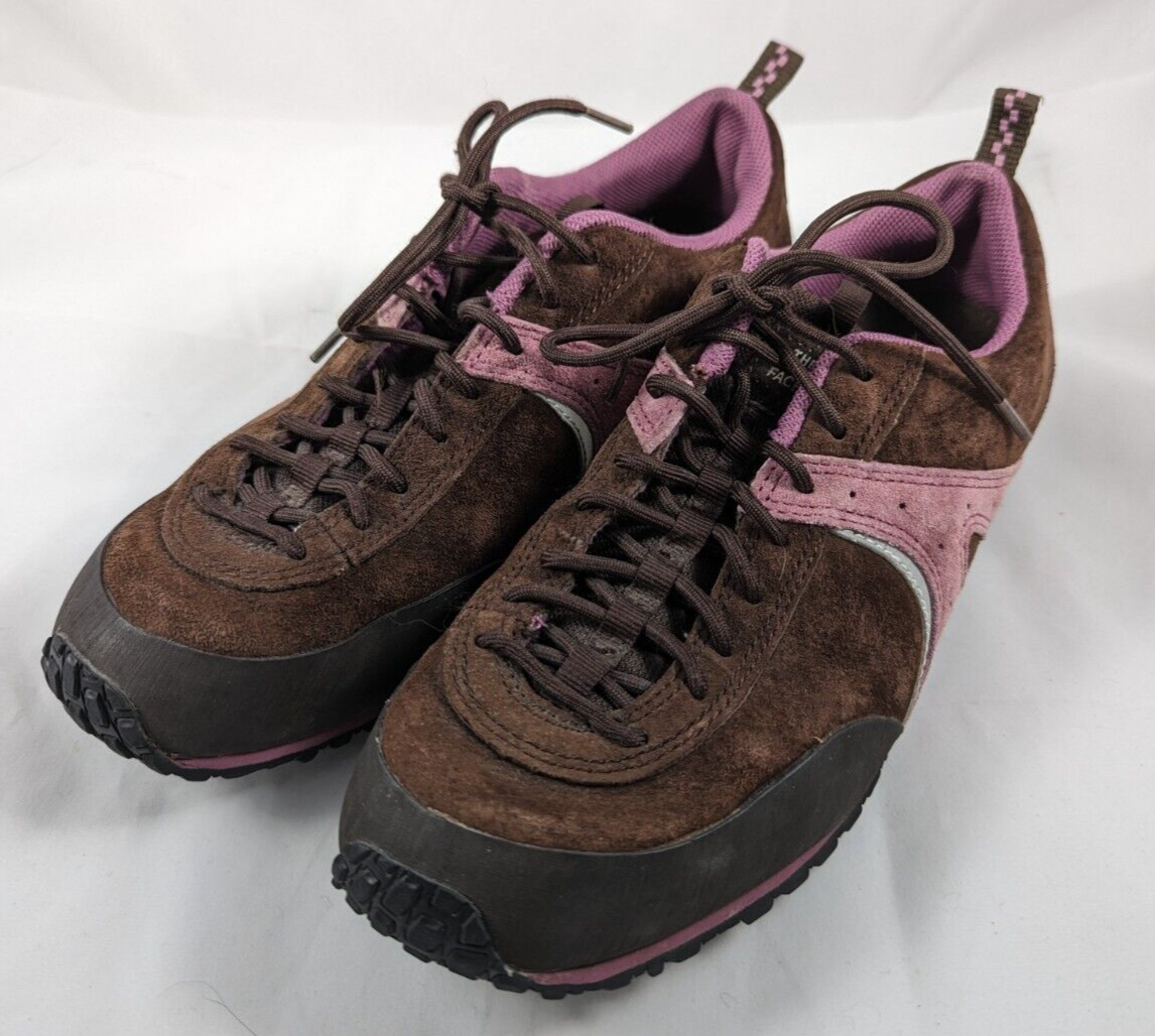 SAOLA Sneaker da trekking The North Face donna 8 APT7 marrone rosa pelle scamosciata suola Vibram
