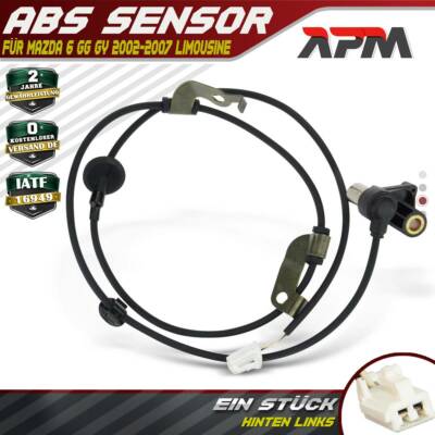 ABS Sensor Bremsanlage Raddrehzahl Hinten Links für Mazda 6 GG GY 2002-2007