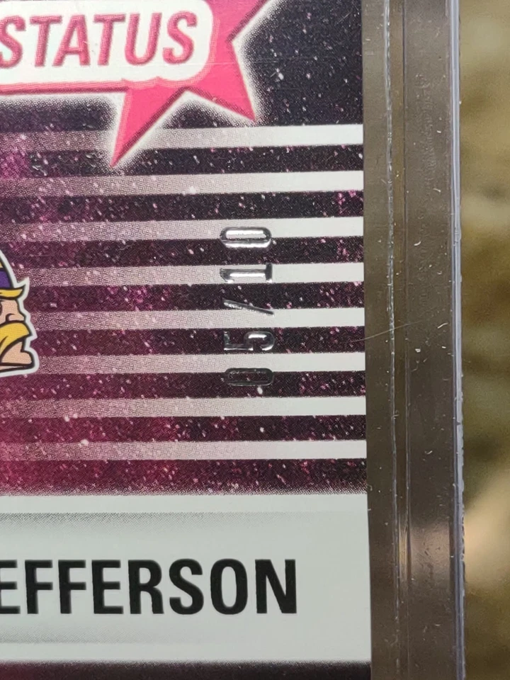 2022 Panini Donruss Elite Star Status Blue 05/10 Justin Jefferson #SS9 - Image 2 of 3