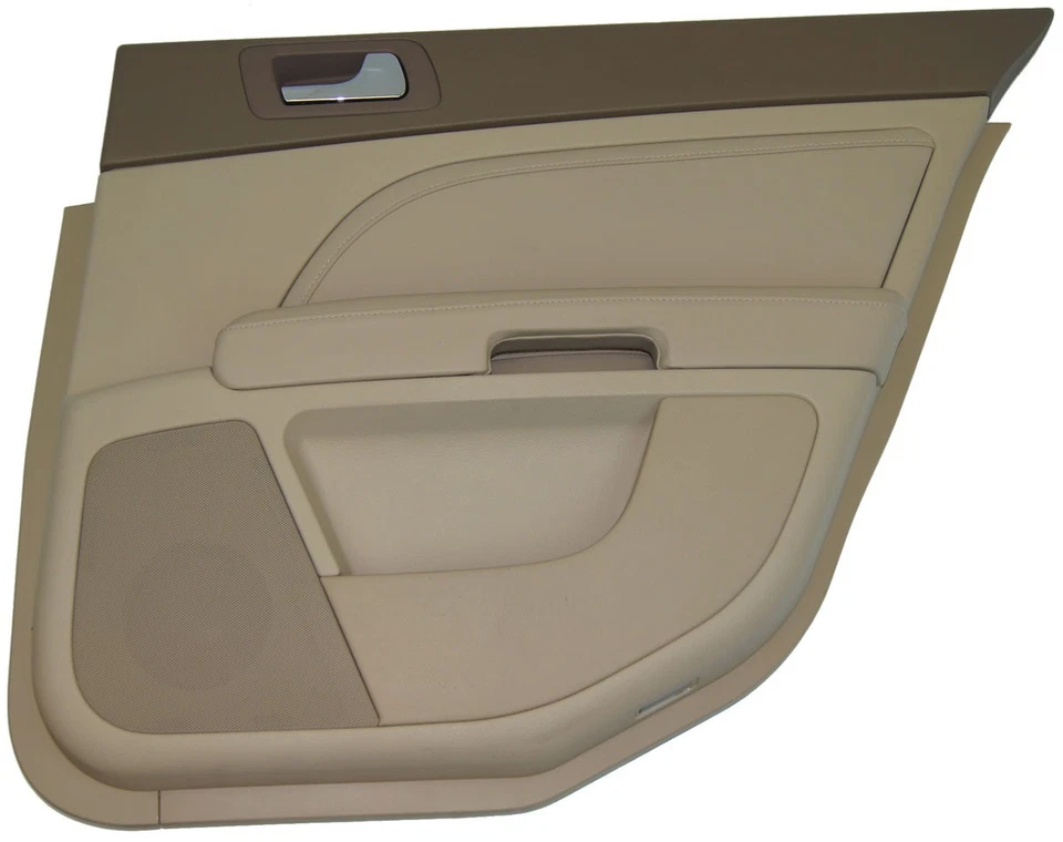 Panel de puerta trasera derecha Cadillac STS 2008-2011 cuero cachemir cacao grano madera Foto 3 de 4