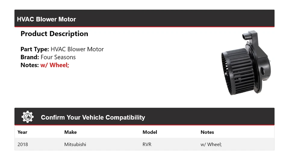 Motor soplador de climatización para Mitsubishi RVR 2018 4 estaciones Foto 2 de 4