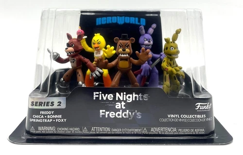 Funko Hero World S2 FNAF 3.5" Freddy Chica Bonnie Springtrap Foxy Set of 5