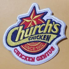 Embroidered Church's Chicken Patch approx 3 x 3.25"