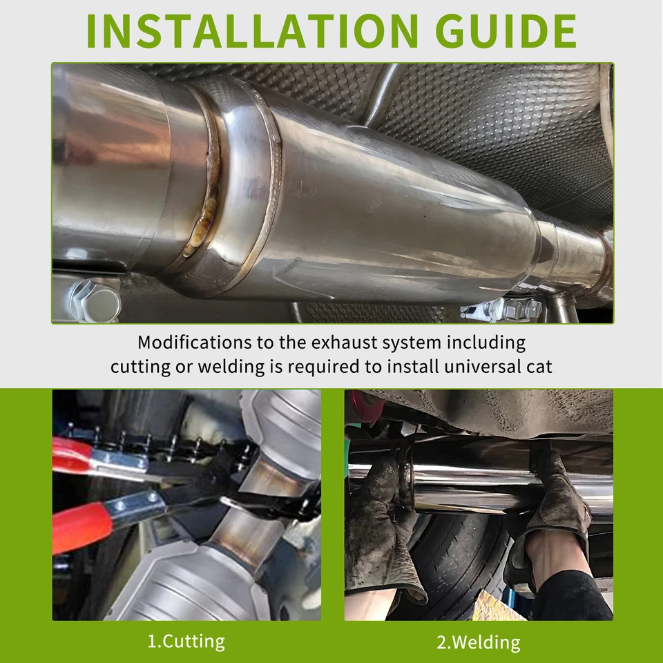 For Volkswagen Jetta 2.5" In/Out 16" Long Exhaust Resonator Muffler Deep Tone - Image 2 of 4