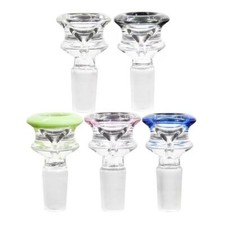 2PCS Thick Glass Bowl 14mm Male Joint Smoking Tobacco Herb Bong Random Color