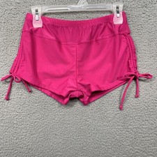 Junior Swimsuit Bottom 2X-runs small Boy Shorts Side Pull Ties Front Lined NWOT