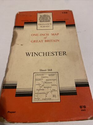 Ordnance Survey One Inch Map - Sheet 168 Winchester (Cloth)