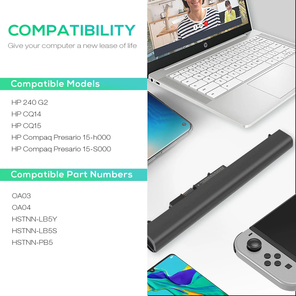 ✅Batería portátil OA04 para HP 240 245 250 255 G3 CQ14 CQ15 740715-001 74645 OA03 Foto 3 de 4