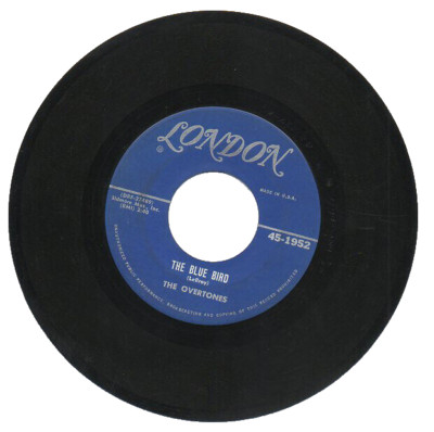 THE OVERTONES  45 RPM Record  ''THE BLUE BIRD'' / ''THE FISH MAN''  Rare Jazz/Soul .