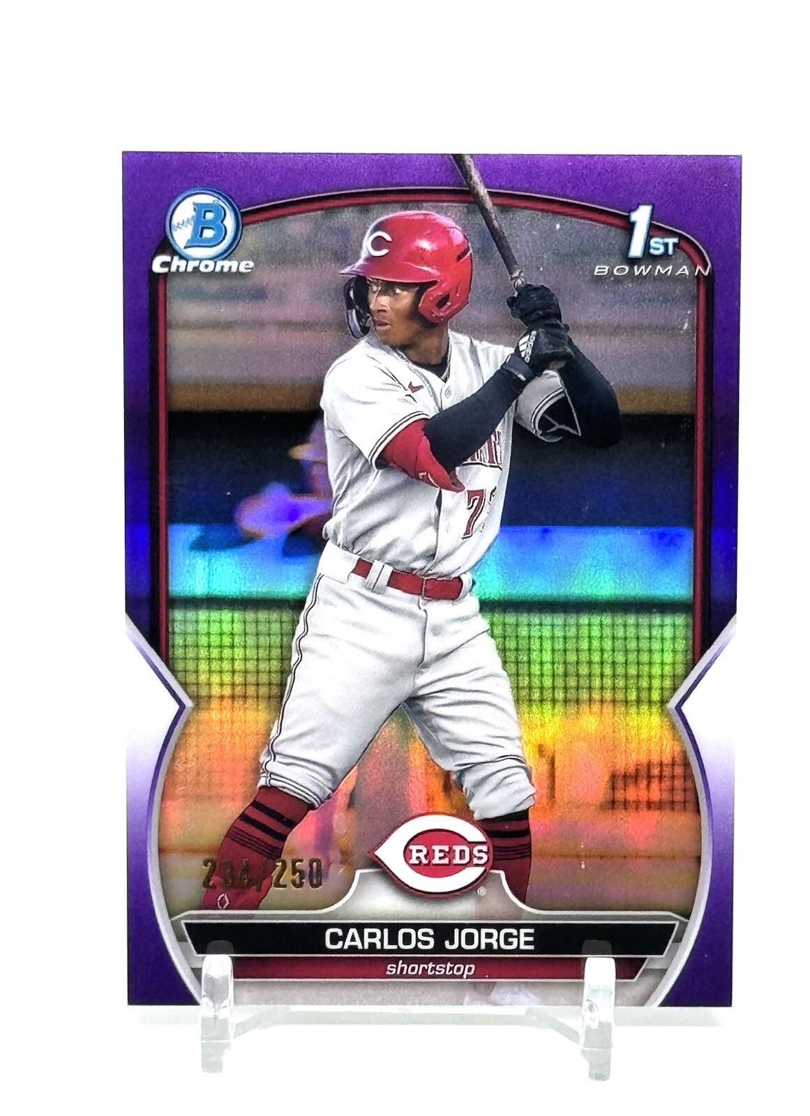 Carlos Jorge 2023 Bowman Chrome 1st Purple Refractor /250 BCP-120