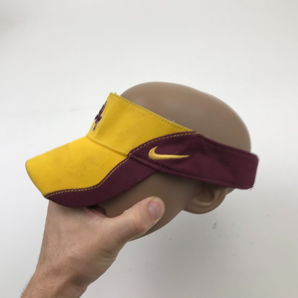 VINTAGE Arizona State Sun Devils Visor Hat Cap Strapback Red