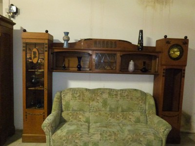 Alter antiker Sofaumbau im Jugendstil ca. um 1900 Vollholz