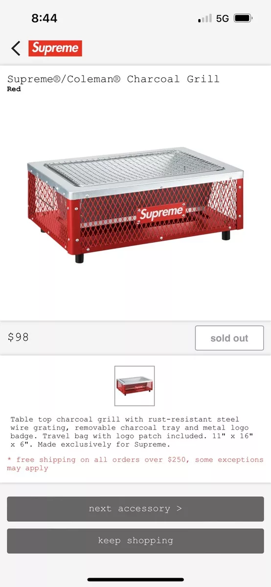 Supreme Coleman Charcoal Grill Order Confirmed | eBay