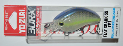 yo zuri 3dr-x flat crank 55 2.25''  3/8oz floating r1443-gsss ghost sexy shad
