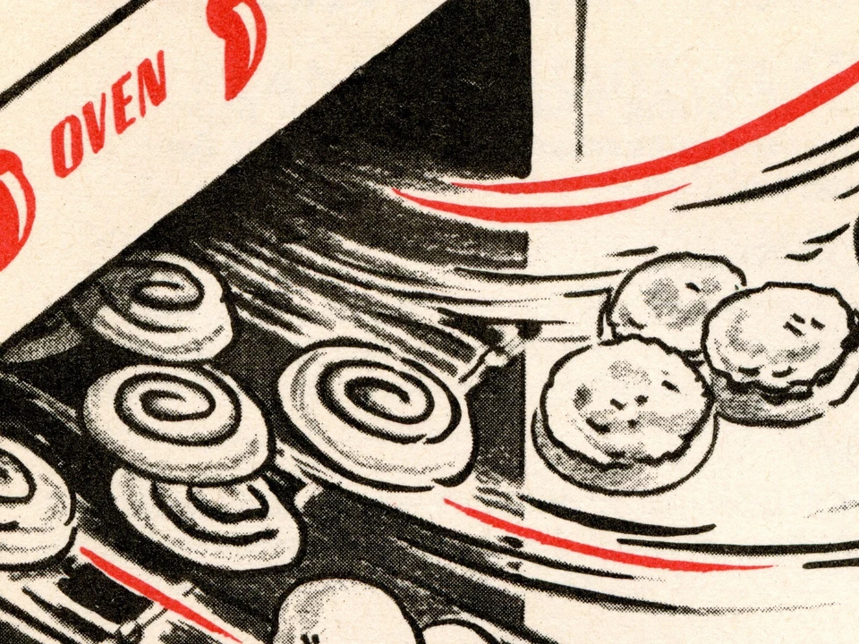 ¡PÓSTER de colección en polvo para hornear! (hasta 24" x 36") - Años 40 - Cocina - Pan rápido Foto 3 de 4