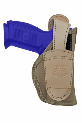 New Barsony Desert Sand Premium Ambidextrous Holster for Compact 9mm 40 45