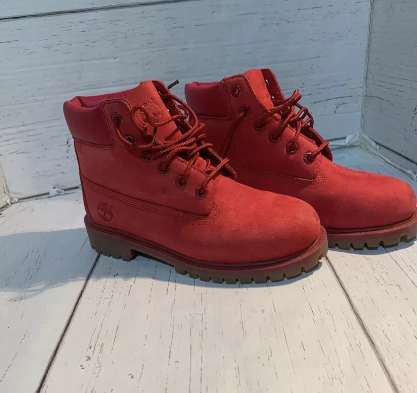 red timberlands waterproof boots