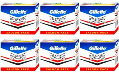 Gillette Wilkinson sword razor blades double edge DE shaving safety razor 6 X 50