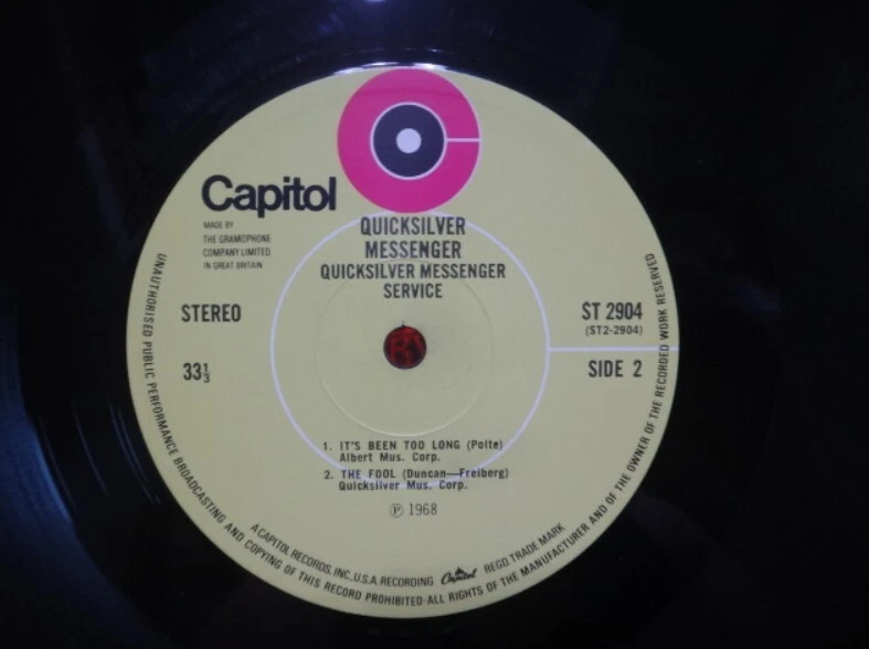 Quicksilver Messenger Service / Rare UK Orig. 1968 Capitol LP ST-2904 Psych NM! - Image 4 of 4