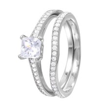 925 Sterling Silver ladies Stackable bridal ring SZ 5-9 /NEW DESIGN 