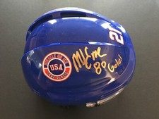 MIKE ERUZIONE AUTOGRAPHED MIRACLE ON ICE MINI HELMET W/