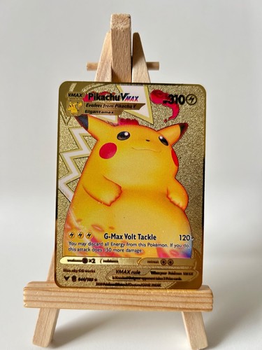 Pokemon Solid Metal Gold Pikachu Charizard Mewtwo & More Cards Rare EX VMAX GX V - Picture 16 of 38