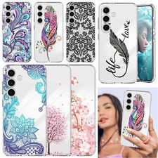 Floral Printed Silicone Cover Phone Case For Samsung Galaxy A55 A35 A15 S24 S23