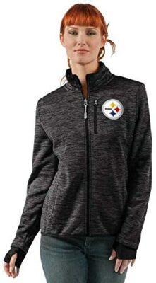 G-III 4her Pittsburgh Steelers Women's Slap Shot Full Zip Jacket - Charcoal