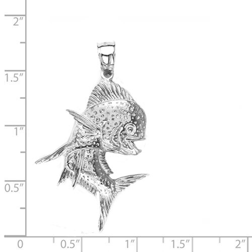 Neu 0,925 Sterlingsilber Mahi-Mahi Fisch Anhänger - Bild 2 von 2