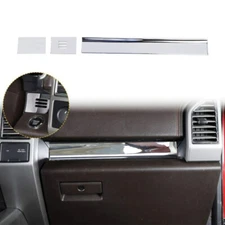 Center Console Co-pilot Dashboard Strips Trim Cover For Ford F150 2015-20 Chrome