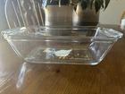 Vintage ANCHOR HOCKING FARM COUNTRY GEESE  1.5Qt LOAF DISH
