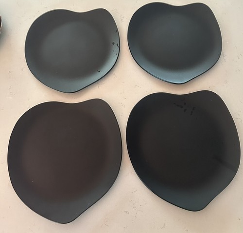 Riverside Designs USA Sea Glass Large Black Free Form Serving Dinner Platters - Picture 2 of 24