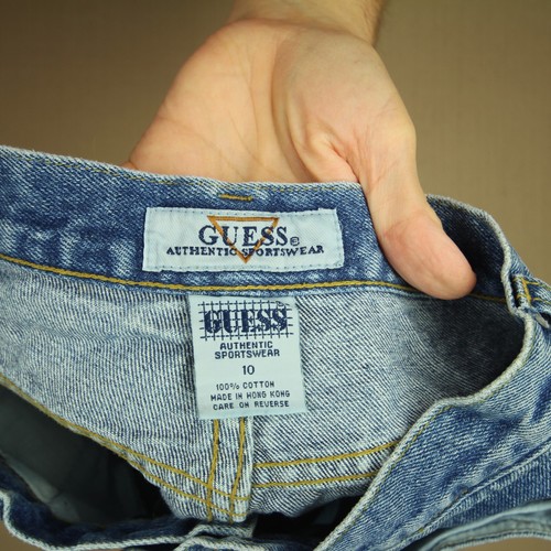 Guess Jean Shorts Boy's Size 10 Vintage 90s Medium Wash Denim - Picture 8 of 11