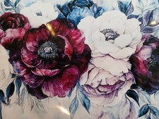 Stamped Cross Stitch Beautiful Floral Design 30x40 14ct 30x40 Cm 25 Colors Bag