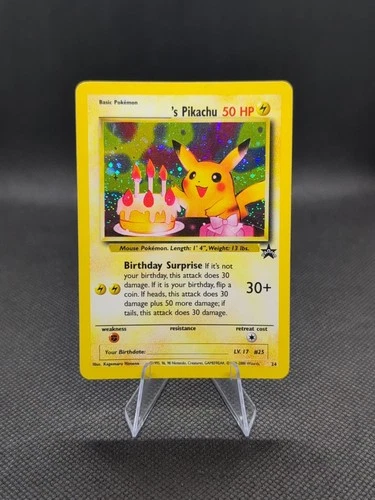 Birthday ______'s Pikachu 24/53 Wotc Promo Holo (LP)
