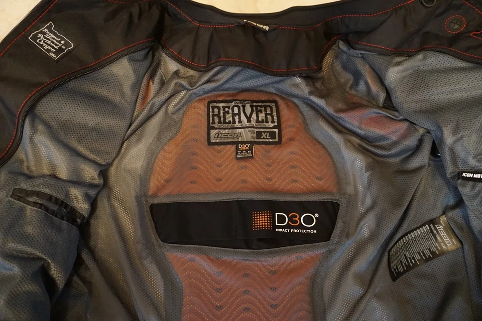 MEN'S ICON OVERLORD MOTORSPORTS MOTORCYCLE RACING JACKET Size XL Padded Mint!!! - Image 4 of 4