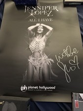 Jennifer Lopez Signed Autograph All I Have Vegas Poster !JLO! Beckett Letter COA