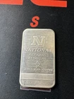 Vintage 1 Troy Oz .999 Fine Silver Bar National Refiners Ounce Rare (D)