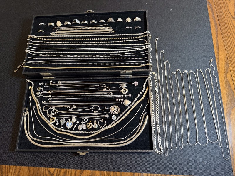 925 Sterling Silver Jewelry Lot (501.4 Gram) Wearable Vintage to Modern 85 items