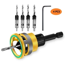 Adjustable Countersink Drill Bit Set for MDF Plywood Aluminum and Particleboard