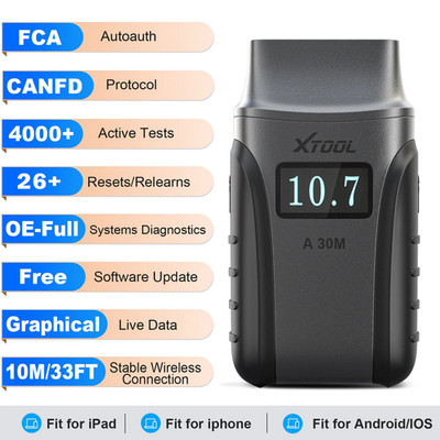 XTOOL A30M 2.0 KFZ OBD2 Diagnosegerät Bluetooth ALLE System kostenlose Upgrades