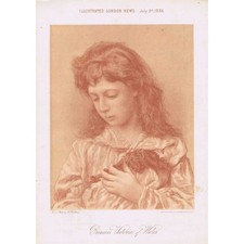 Princess Victoria of Wales - Antique Print 1884