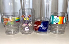 Disney EPCOT Festival of the Arts + Figment Souvenir Plastic Cup Lot of 4