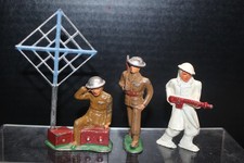 Vintage 1930s Barclay/Manoil Lead Three WWI Army Soldier High Grade Condition