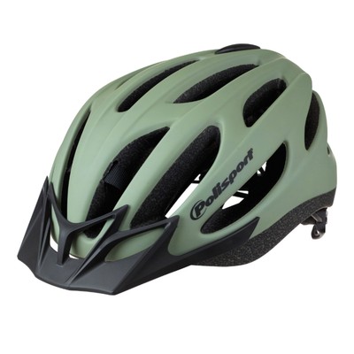 FAHRRADHELM CITY ERWACHSENE POLISPORT SPORT FLOW IN-MOLD GRÜN MATT MIT SCHWARZEM VISIER