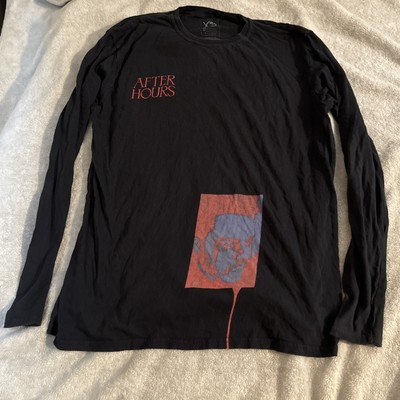 The Weeknd After Hours Giallo Long Sleeve T-Shirt Size XL Merch Black Graphic XO