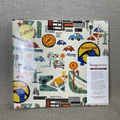 Scrap Artistry 12x12 Scrapbook Album Fabric Road Trip Memories Top Loading NEW