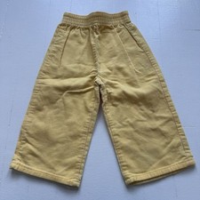 Vintage JCPenney's Toddle Time Corduroy Pants Size 12m Girls Yellow Wide Leg