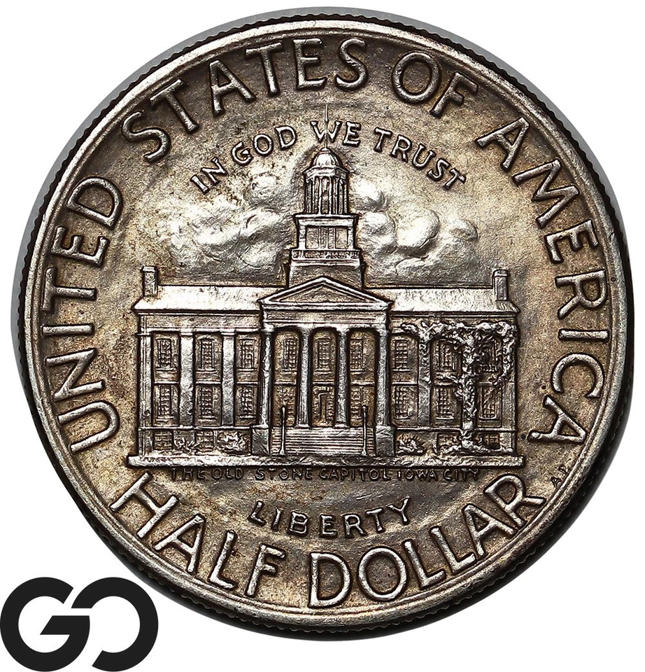 1946 Iowa Commemorative Half Dollar, Beautiful Gem BU++ - Image 2 of 3